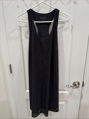 Athleta Black Perforated Racerback Dress